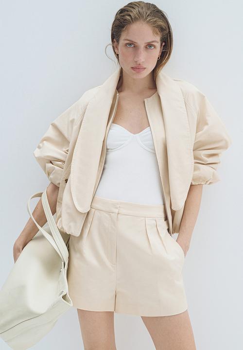 H&M - Linen-blend shorts - cream