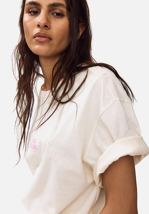 H&M - Oversized t-shirt - cream/solar treasures