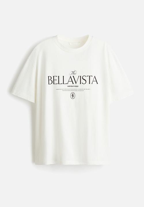 H&M - Oversized t-shirt - white/bellavista