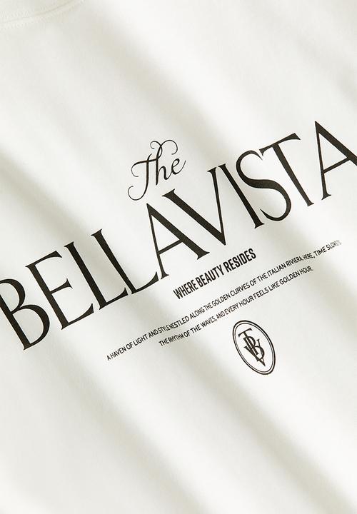 H&M - Oversized t-shirt - white/bellavista