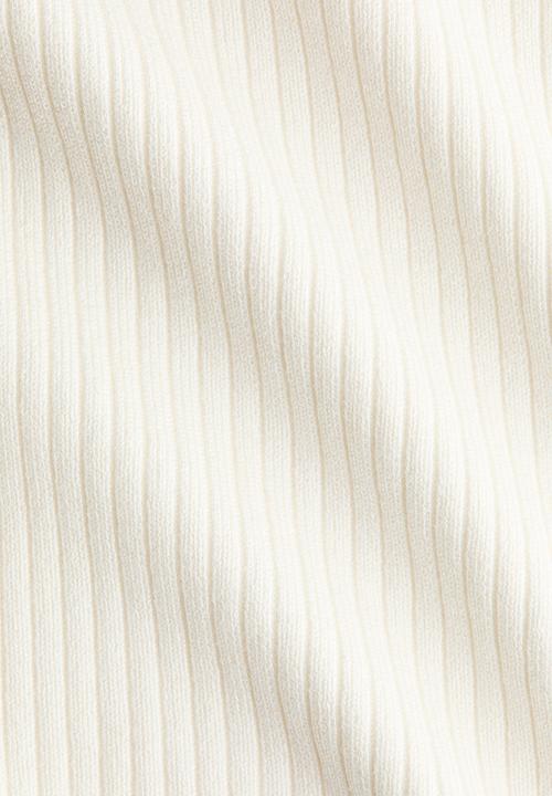 H&M - Rib-knit turtleneck top - cream