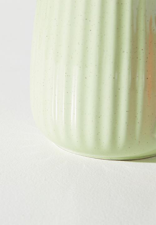Excellent Houseware - Speckles coloured handle Mug 395ml - Sage 
