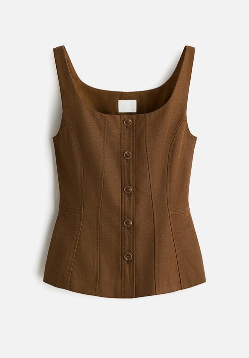 H&M - Fitted waistcoat - brown