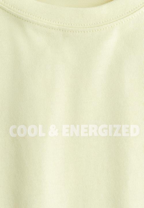 H&M - Printed T-shirt - light yellow/energized