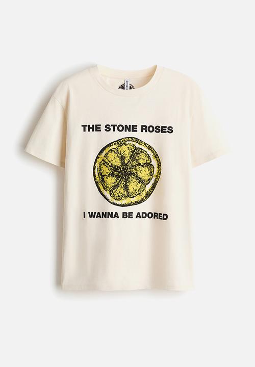 H&M - Printed t-shirt - light beige/the stone roses