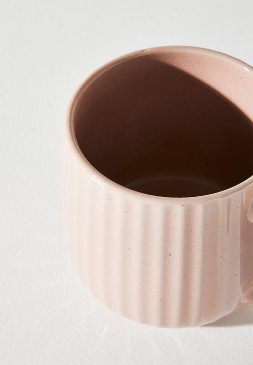 Excellent Houseware - Speckles coloured handle Mug 395ml - Pink 