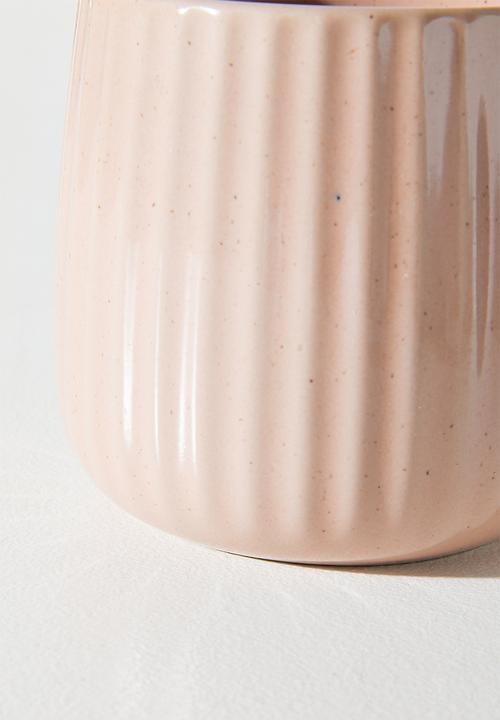 Excellent Houseware - Speckles coloured handle Mug 395ml - Pink 