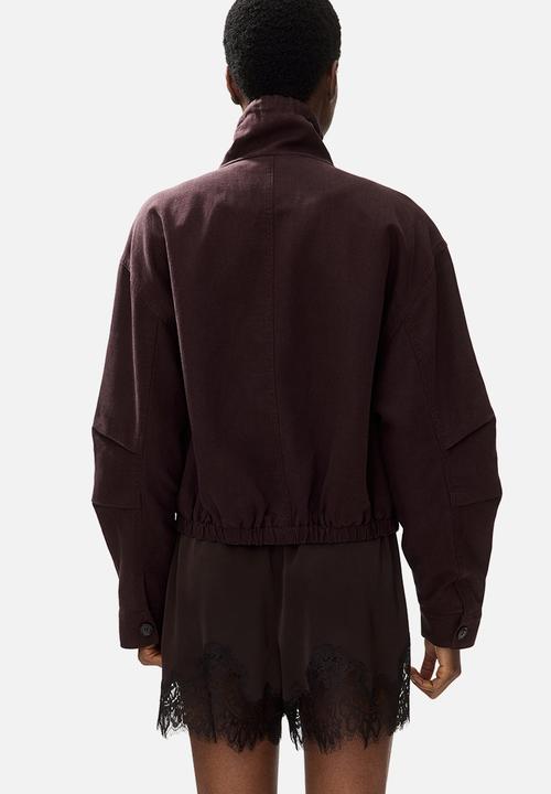 H&M - Linen-blend jacket - dark brown