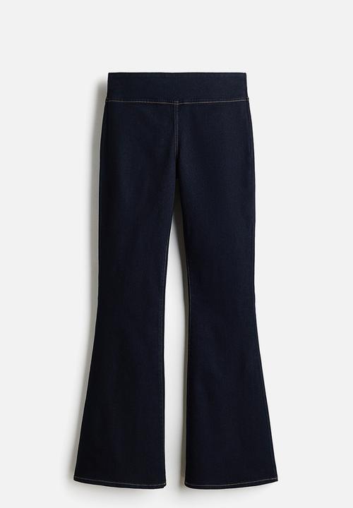 H&M - High flared jeggings - navy denim blue