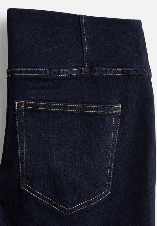 H&M - High flared jeggings - navy denim blue