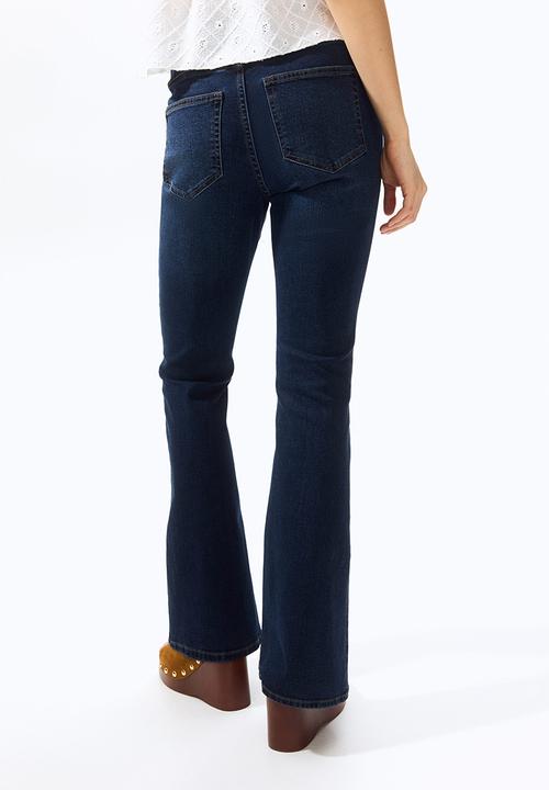 H&M - High flared jeggings - dark denim blue