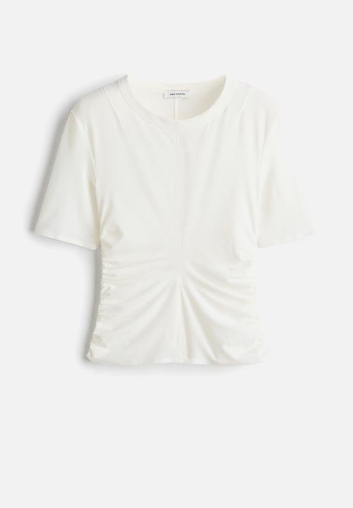 H&M - Draped T-shirt - white
