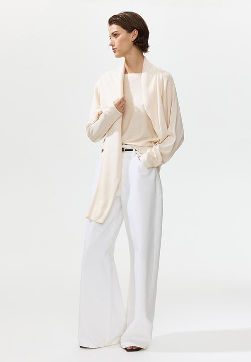 H&M - Boat-neck jumper - light beige