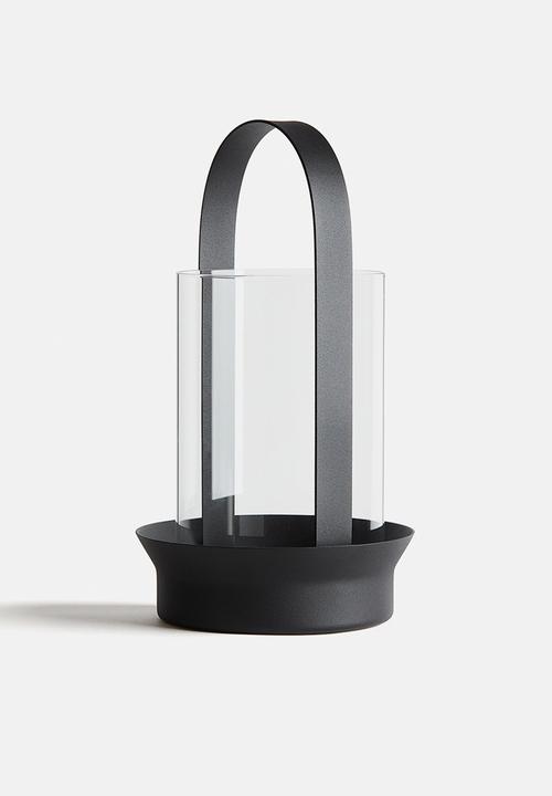 H&M - Large glass lantern - black