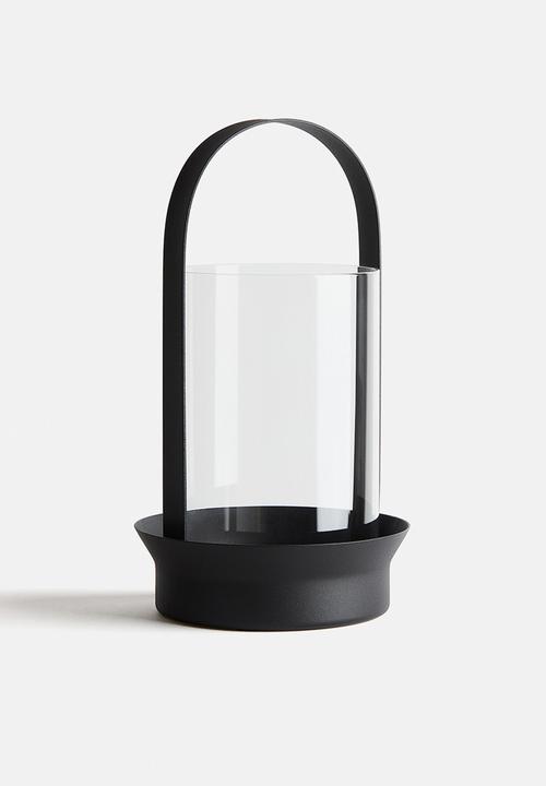 H&M - Large glass lantern - black