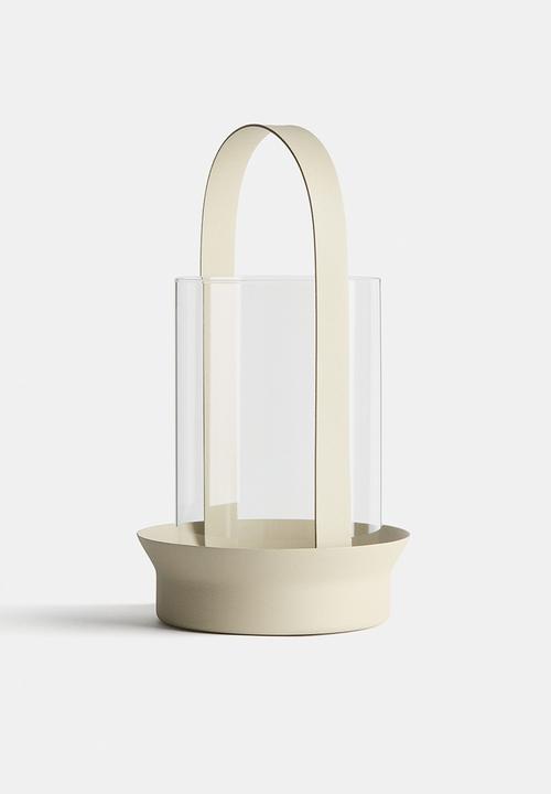 H&M - Large glass lantern - light beige