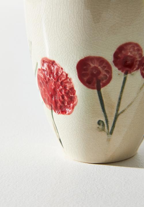 Sixth Floor - Stoneware Mug Field Flower - Red Set 2