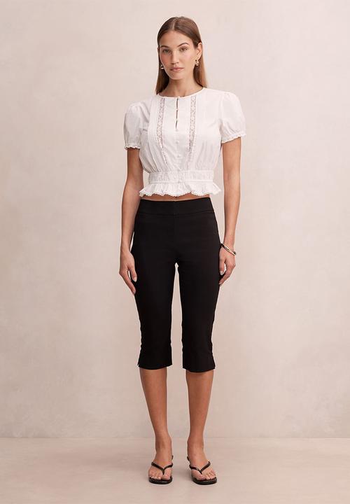 Forever New - Delta lace pintuck blouse - porcelain