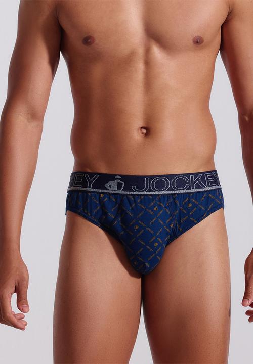 Jockey - 3Pk Hero Print Brief - Blue Multi