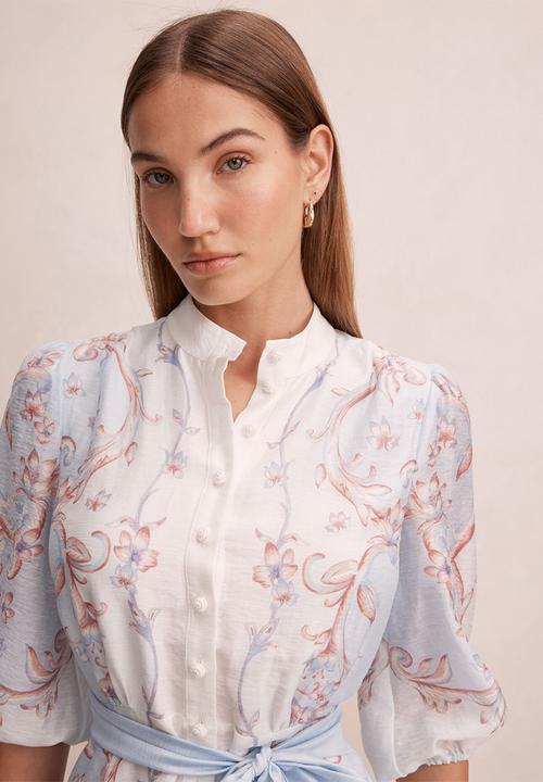 Forever New - Adi print mini dress - iced scroll floral