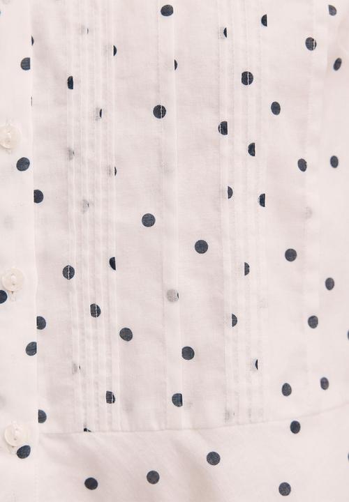 Forever New - Cece peplum blouse - navy findon spot