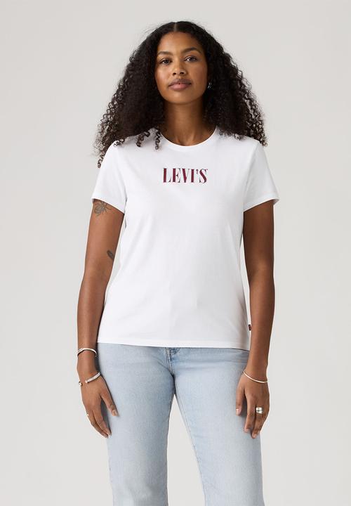 Levi’s® - The Perfect Tee - Serif Stud Outline Bright White