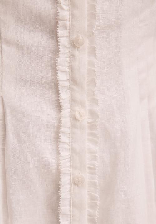 Forever New - Adriana pintuck linen midi dress - porcelain