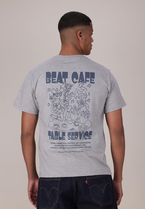 Levi’s® - Ss relaxed fit tee za - beat cafe light heather grey