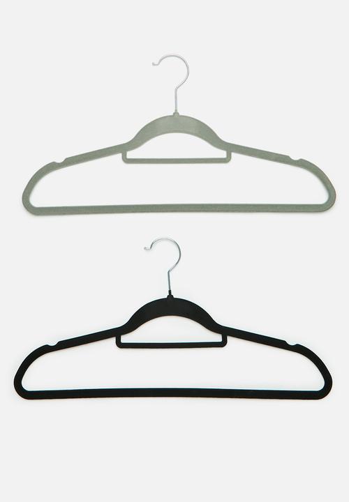 Bathroom Solutions - Clothes hanger felt and abs set of 20pcs - multi