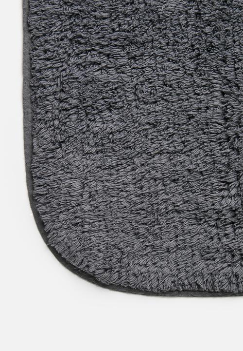Bathroom Solutions - Bathroom mat 60x90 cotton - black 