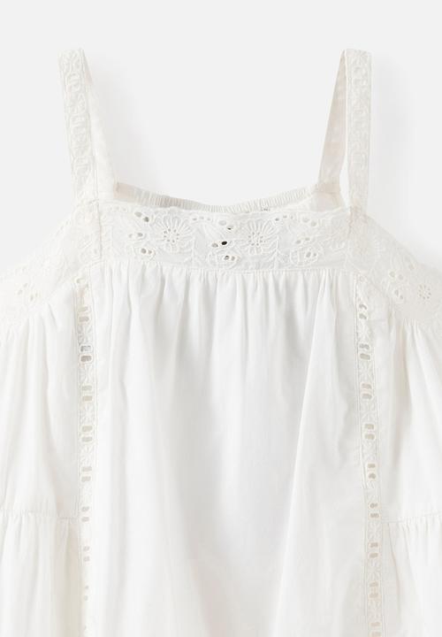Cotton On - Gigi Baby Doll Sleeveless Dress -  White