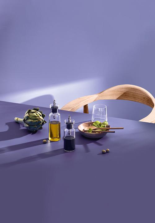 Adhoc - AdHoc AromaPour Clear Glass Oil & Vinegar Set – 300ml, Drip-Free Spout