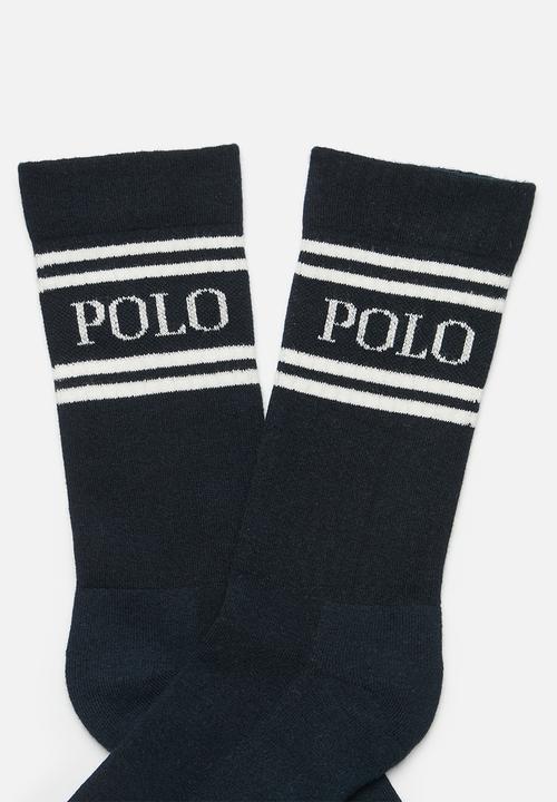 POLO - Logo Stripe Crew Sock - Navy
