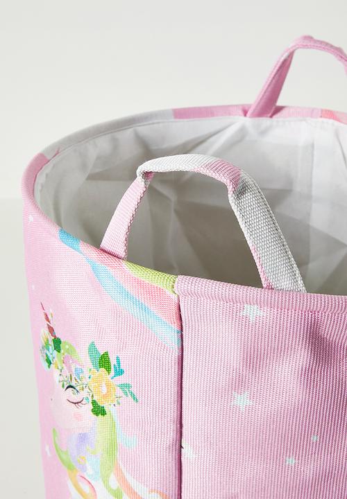 Pop Candy - Pony aop canvas laundry bin - pink