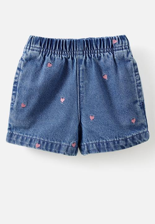 Cotton On - Jagger Denim Short - Burleigh Blue Wash/Heart