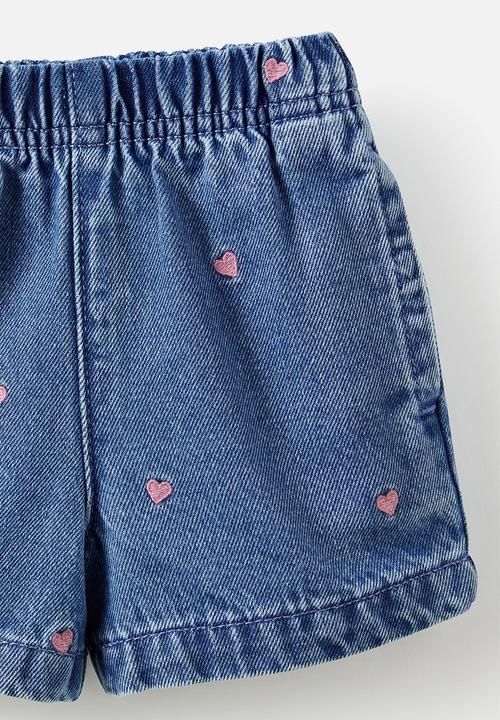 Cotton On - Jagger Denim Short - Burleigh Blue Wash/Heart