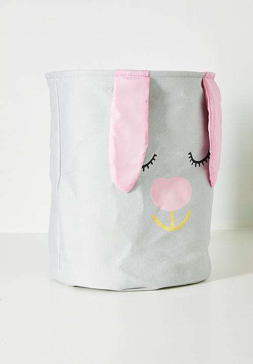 Pop Candy - Novelty canvas laundry bin - grey/lilac