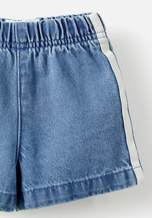 Cotton On - Jagger Denim Short - Burleigh Blue Wash/Vanilla
