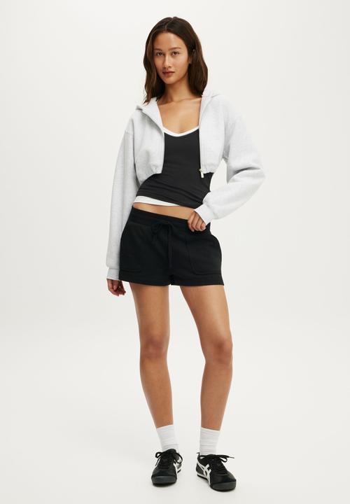 Cotton On - Active Fleece Utility Short - Black