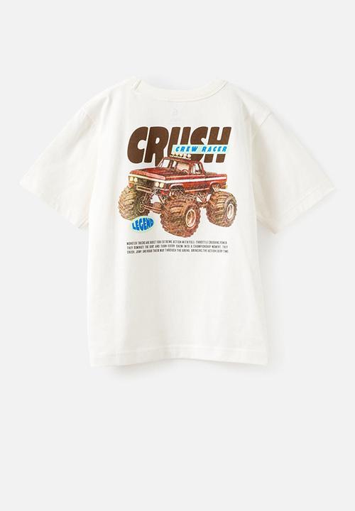 Cotton On - Essentials Graphic Short Sleeve Tee - Vanilla/Monster Truck