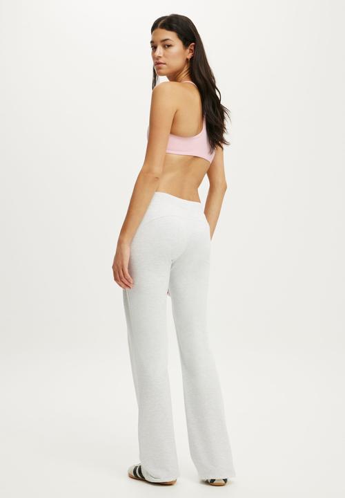 Cotton On - Sculpt Fleece Bootleg Sweatpant - Cloudy Grey Marle