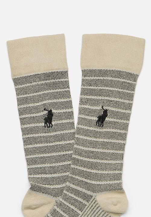 POLO - Fine Stripe Sock - Stone