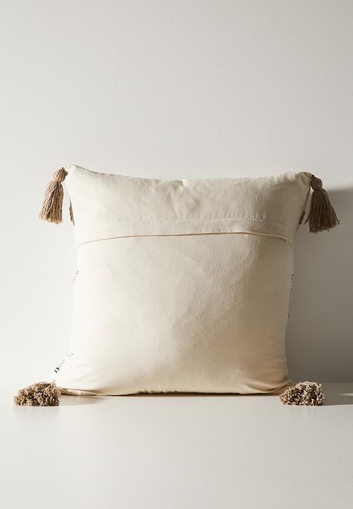 Sixth Floor - Vesper Stripe stitched Cushion Cover - Natural