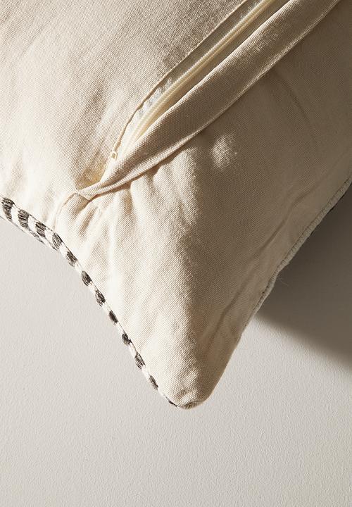 Sixth Floor - Alis Woven Stripe Scatter - Charcoal