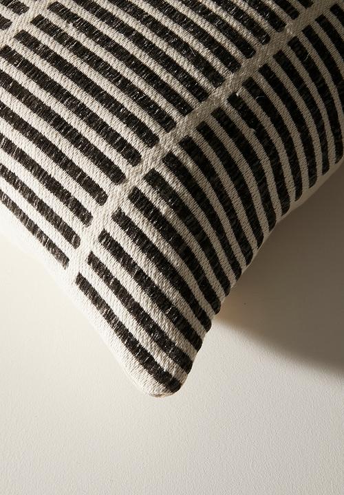 Sixth Floor - Alis Woven Stripe Scatter - Charcoal
