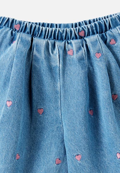 Cotton On - Baby Denim Barrel Jean - Burleigh Blue Wash/Heart