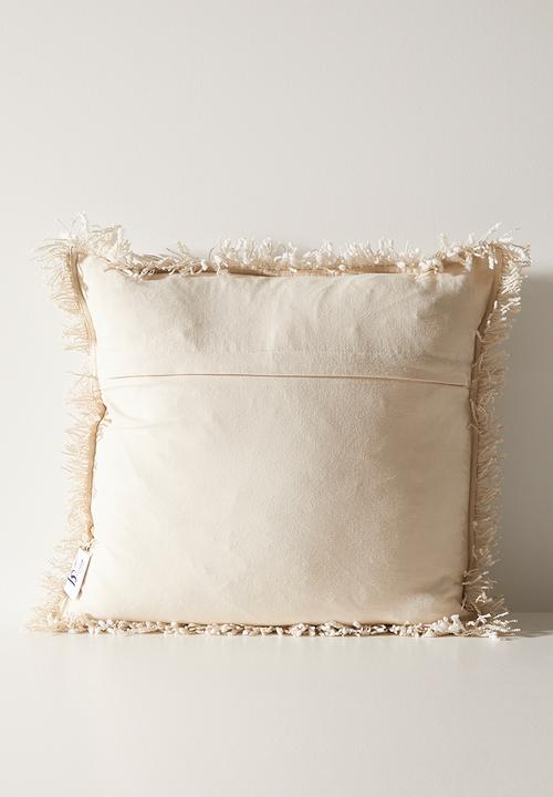 Sixth Floor - Sable Shaggy Scatter Cushion Cover - Ivory