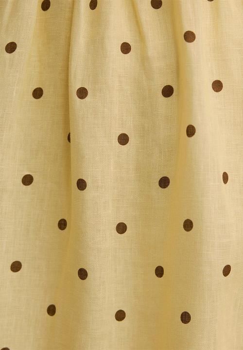 Forever New - Isabella tie front linen midi dress in cyprus spot