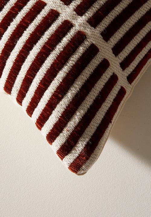 Sixth Floor - Alis Woven Stripe Scatter - Rust