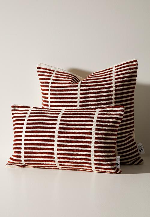 Sixth Floor - Alis Woven Stripe Scatter - Rust